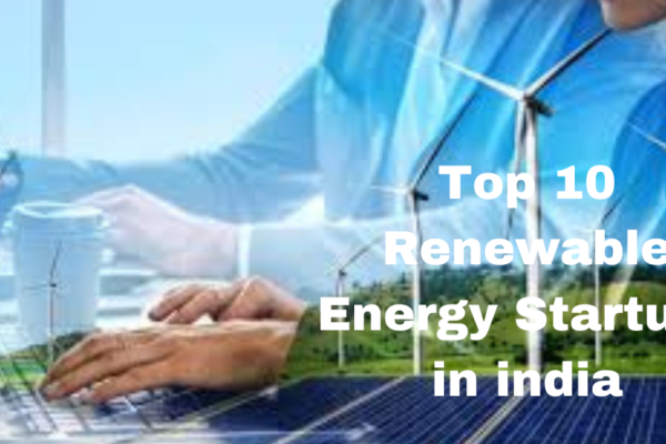 "Logos of top 10 renewable energy startups in India."