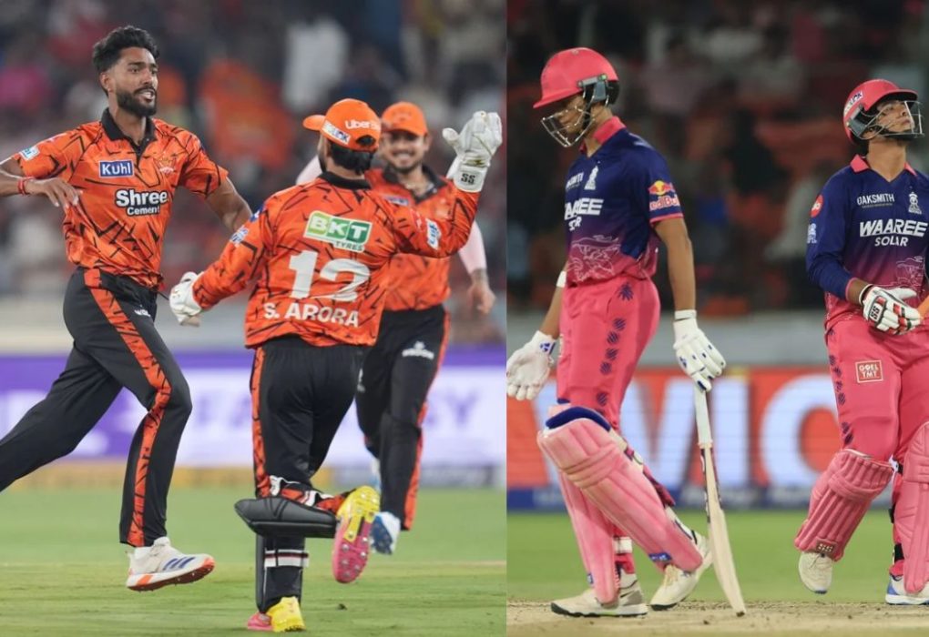 SRH Beat Rajasthan Royals by 57 Runs in IPL 2026 as Debutants Hinge and Saqib Star