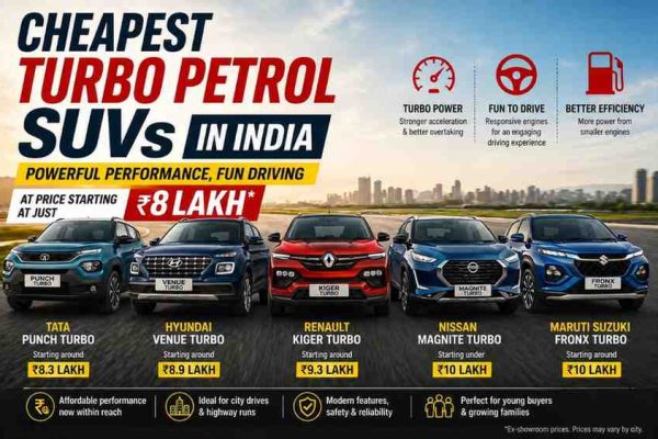 Cheapest turbo petrol SUVs in India: Powerful performance, fun driving at prices starting under ₹9 lakh — all you need to know