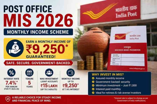 Post Office MIS 2026: This government-backed scheme offers up to ₹9,250 monthly income — all you need to know