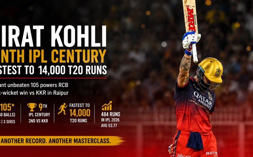 Virat Kohli Scores Ninth IPL Century, Becomes Fastest Batter to Reach 14,000 T20 Runs