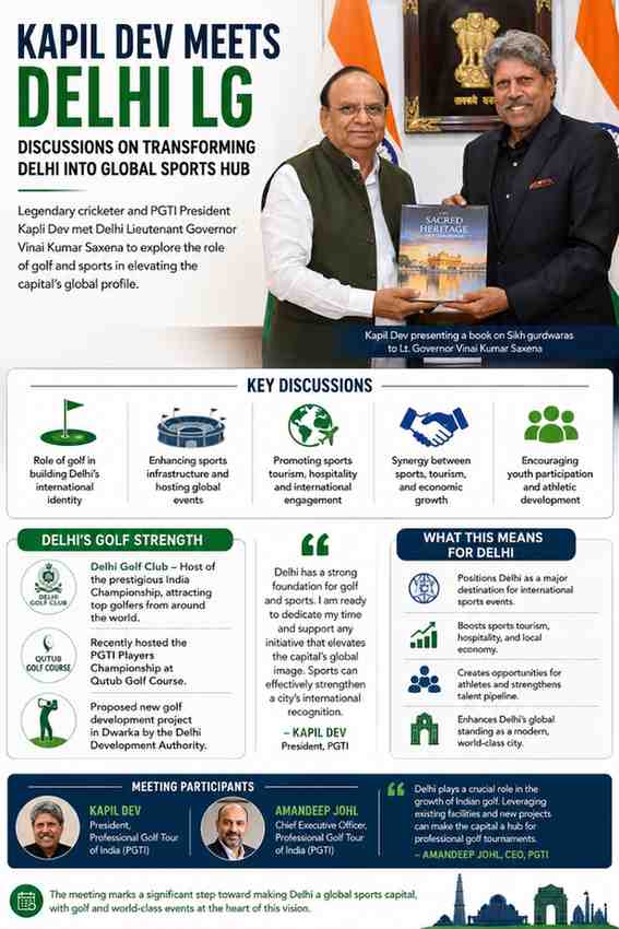 Kapil Dev Meets Delhi LG to Discuss Plans for Developing Capital as Global Sports Hub